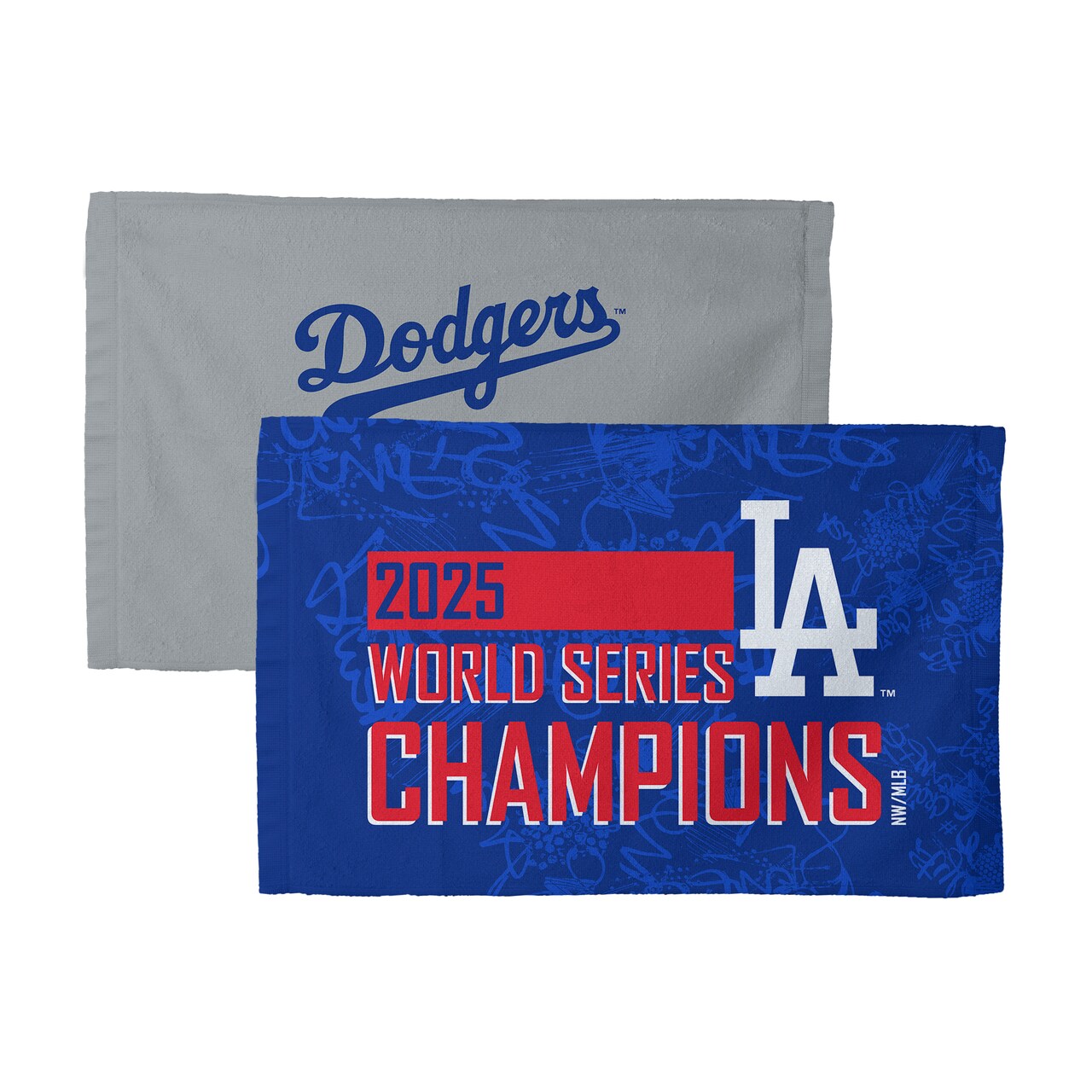 MLB 2025 World Series Championship Los Angeles Dodgers Turn Two 2 Pack Fan Towel 16x25 inches